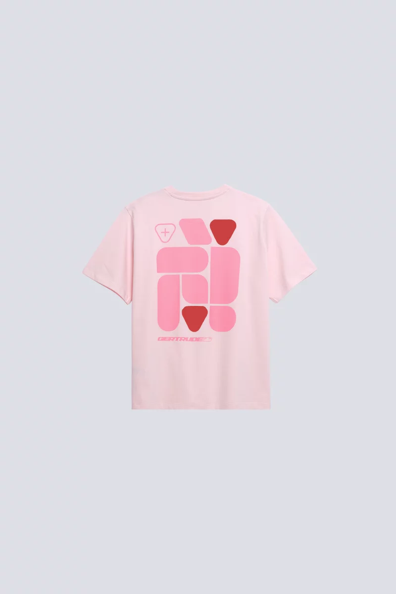 T-SHIRT ENFANT MANCHES COURTES LITTLE LEONCE GEOMETRY ROSE BLUSH